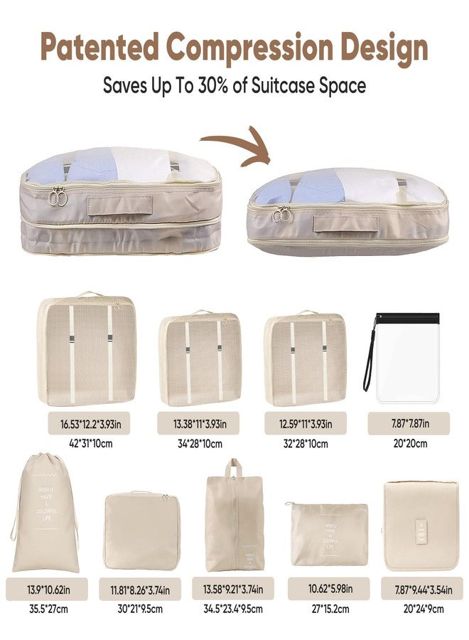 Anstore 9 Set Packing Cubes for Suitcases Travel Luggage Sets Packing Organizers, Travel Organizer Bags Luggage Organizer with Shoe/Tioletry/Laundry Bag - Image 2